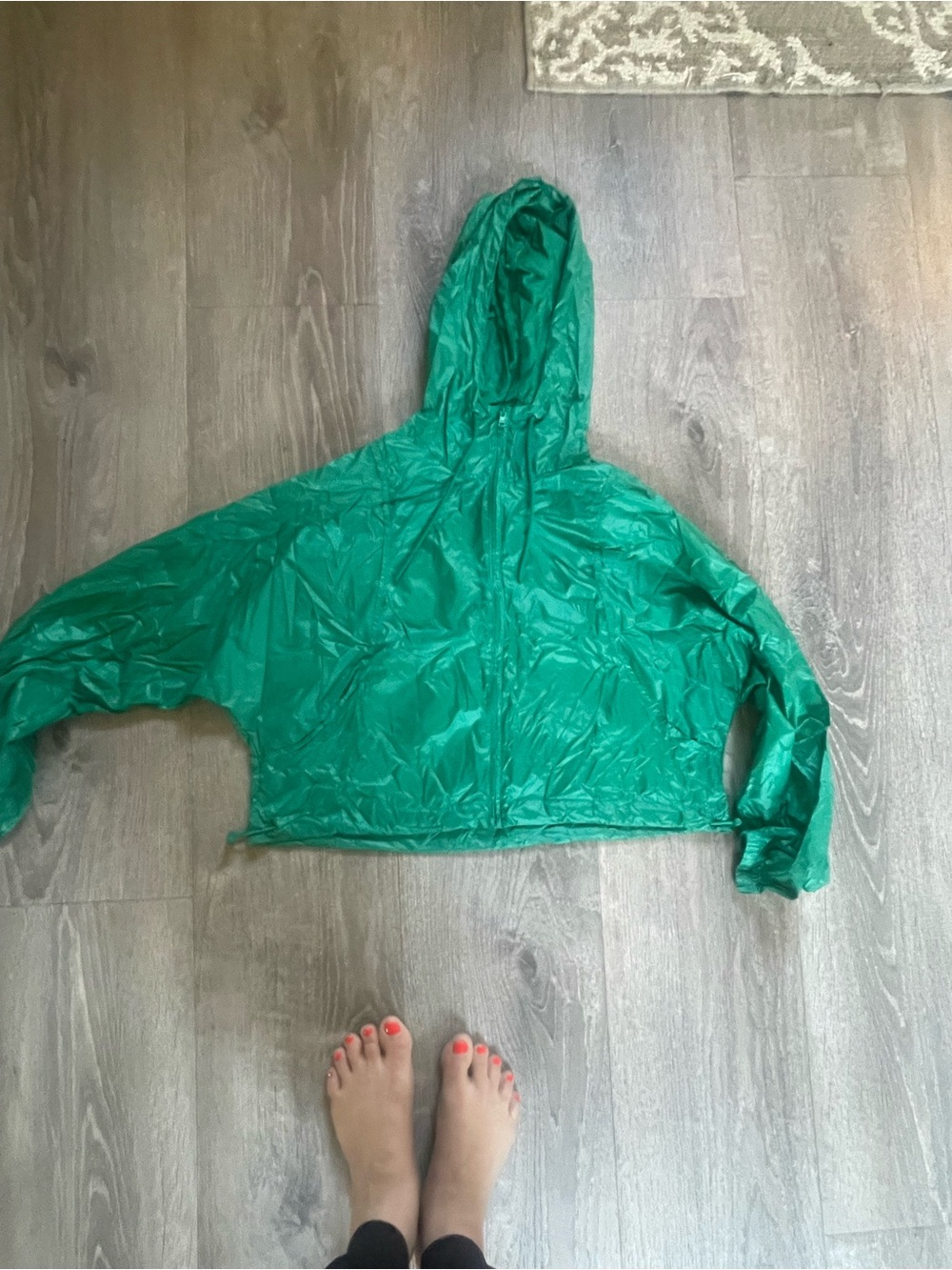 ALO Yoga Teal Hooded Zip Jacket small